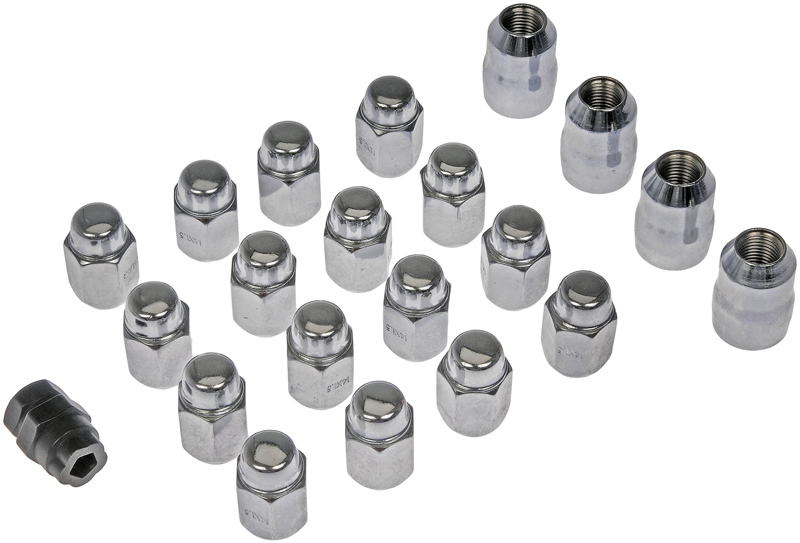 Amazon.com: Dorman 711-641 Chrome Acorn 2-Pc M14-1.50 | Fits